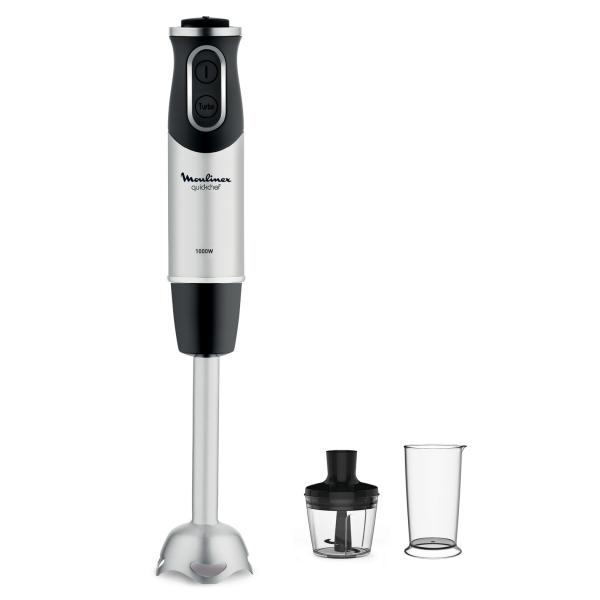 Moulinex dd-6578 quick chef mixer ad immersione 2 in 1 10 velocita` 1000w nero-inox