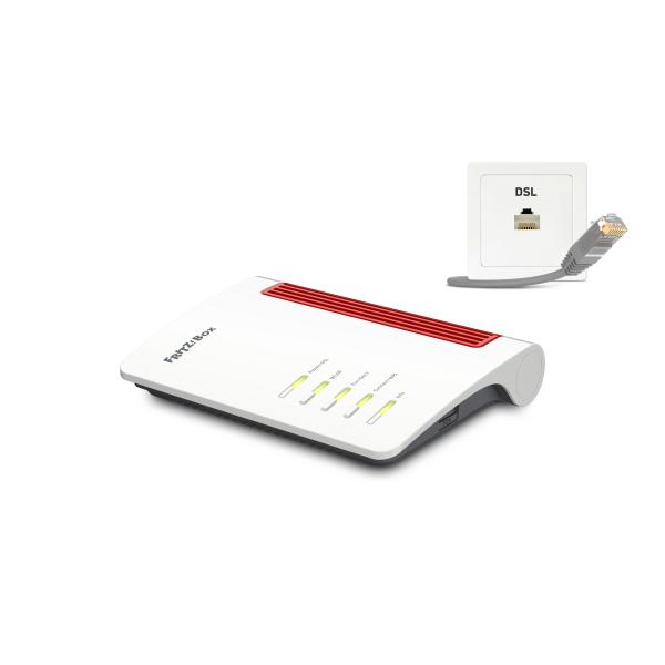 Avm fritz!box 7530 ax router wireless gigabit ethernet dual-band 2.4ghz-5ghz rosso-bianco