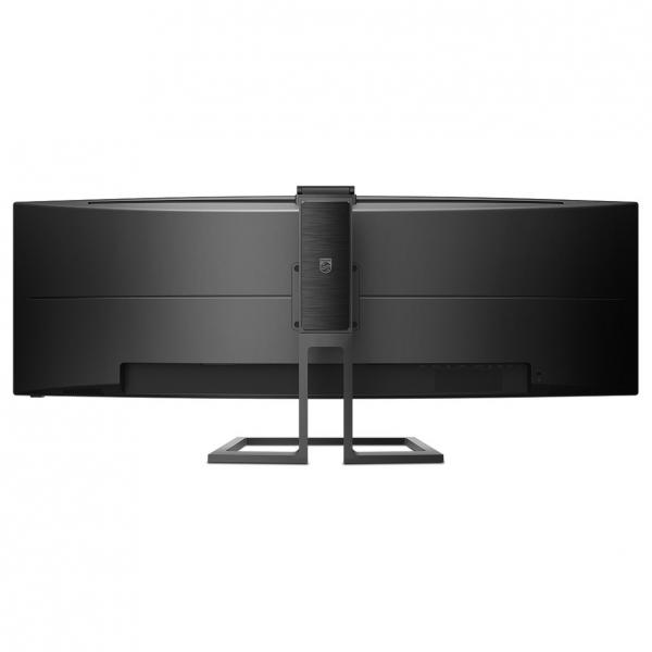 Philips monitor curvo 49``, 499p9h, gaming superwide 32:9, risoluzione 5120*1440, adaptive sync, hdr 400, multiview con kvm switch integrato, docking station usb-c, microfono, low blue, vesa, nero