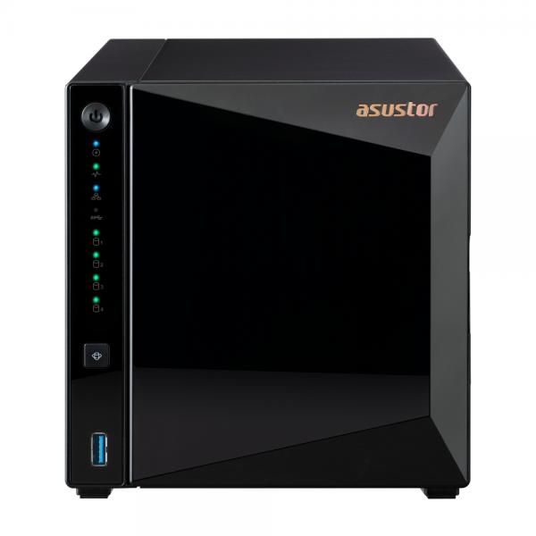 Asustor as3304t nas chassis tower realtek rtd1296 1.4ghz ram 2gb-4 bay hdd/ssd 2.5/3.5 black