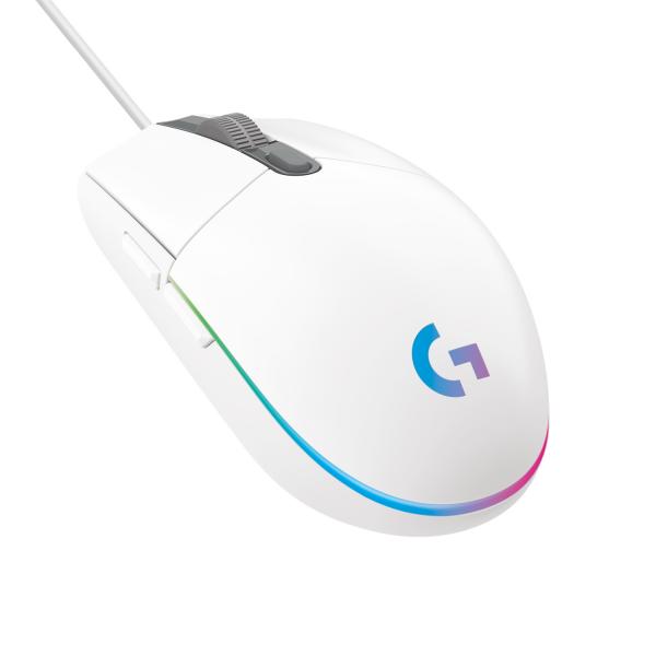 Logitech g203 lightsync mouse gaming con illuminazione rgb personalizzabile 6 pulsanti programmabili bianco