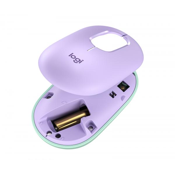 Logitech pop mouse ambidestro wireless a rf + bluetooth ottico 4000 dpi daydream-mint