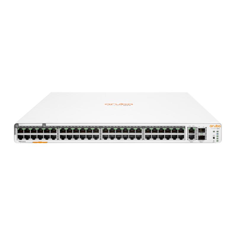 Hp enterprise aruba instant on 1960 48g 40p class4 8p class6 poe 2xgt 2sfp+ 600w gestito l2+ gigabit ethernet 10-100-1000 supporto power over ethernet 1u bianco