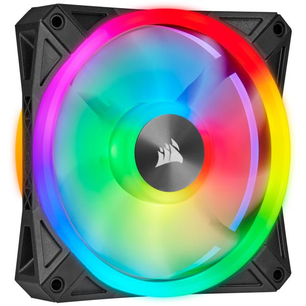 Corsair icue ql140 rgb ventola con led rgb da 140 mm 68 led rgb regolabili singolarmente fino a 1.250 giri/min silenziosa smorzatori in antivibrazione confezione doppia con lighting node core