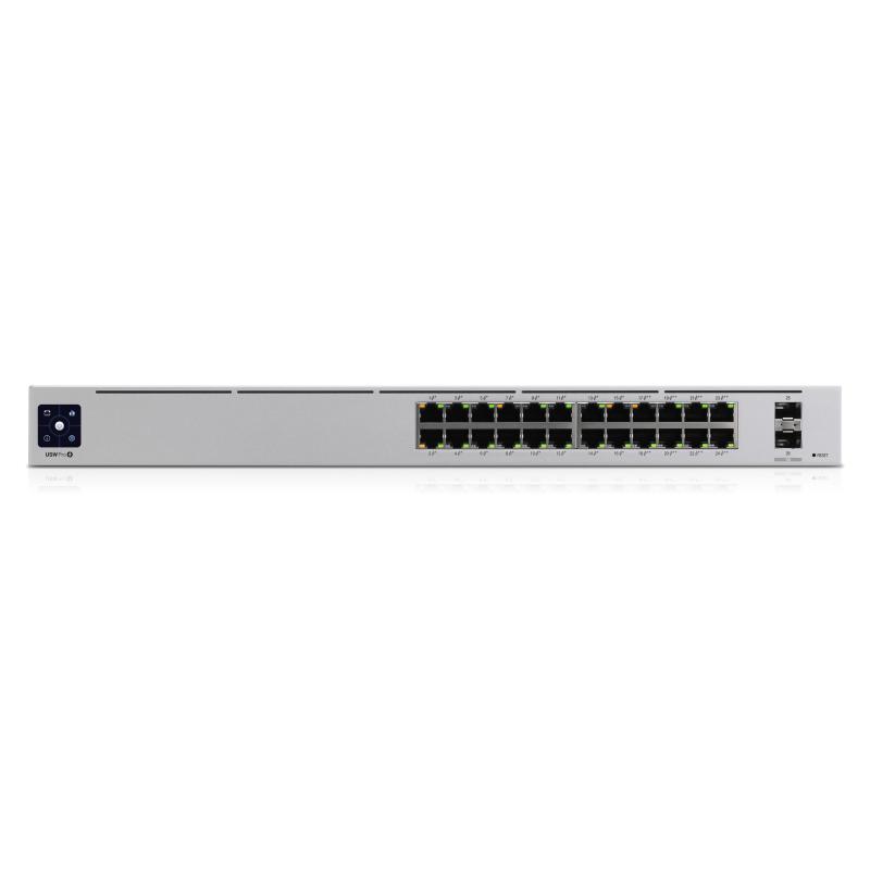 Ubiquiti networks unifi pro 24-port poe gestito l2-l3 gigabit ethernet 10-100-1000 supporto power over ethernet 1u argento