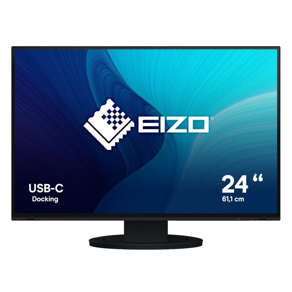 Eizo monitor 24,1 led ips wuxga 16:9 5ms 350 cd/m, dp/hdmi, usb-c, pivot, multimediale, flexscan ev2485