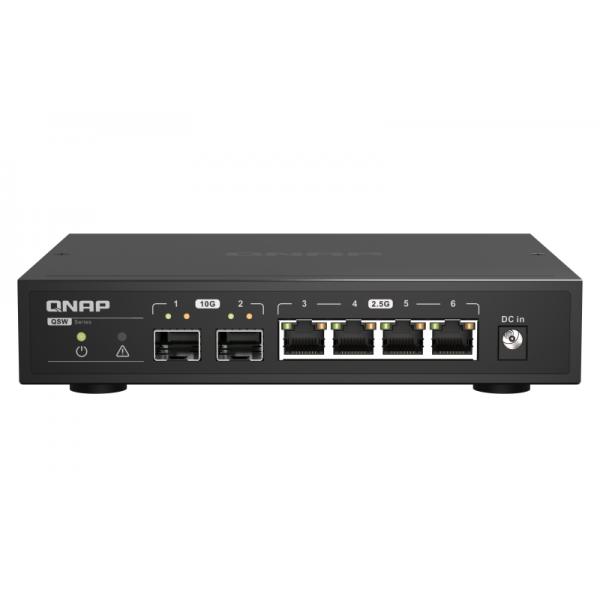 Qnap qsw-2104-2s switch di rete non gestito 4 porte rj-45 2.5g ethernet colore nero