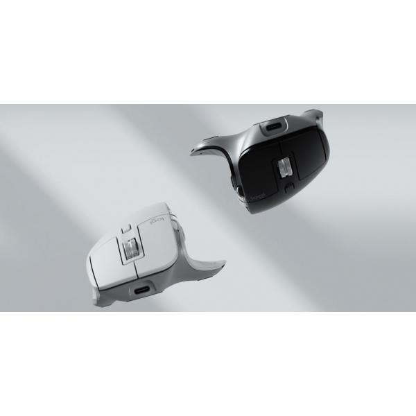 Logitech mx master 3s mouse wireless bluetooth ottico ad alte prestazioni 8.000 dpi ergonomico mano destra tracciamento su vetro usb c argento bianco