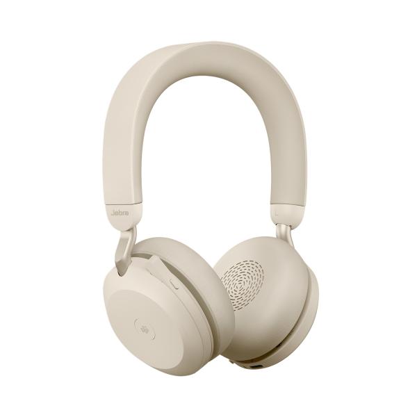 Jabra evolve2 75 cuffie bluetooth con microfono tecnologia mems binaural usb-c beige