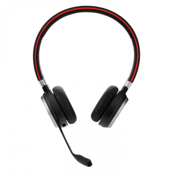 Jabra evolve 65 se cuffie wireless stereo bluetooth microfono con cancellazione del rumore batteria a lunga durata doppia connettivita` certificate ms teams supportano altre piattaforme nero