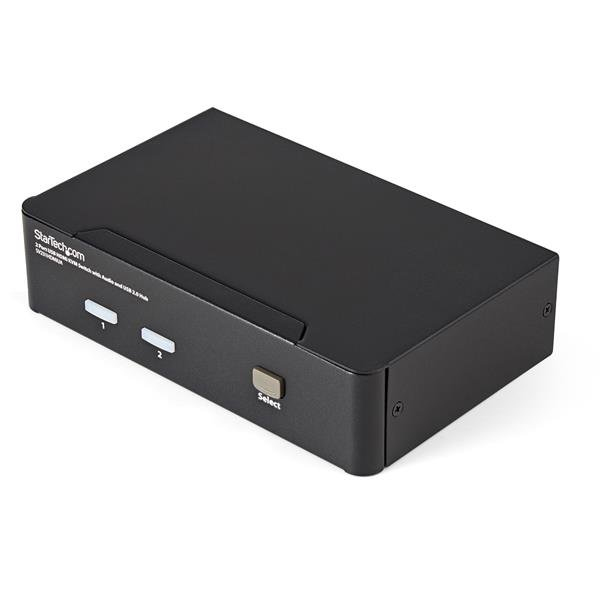 Switch kvm hdmi usb 2 porte con audio e hub usb 2.0 in