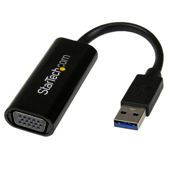 Startech usb32vgaes adattatore slim usb 3.0/vga colore nero