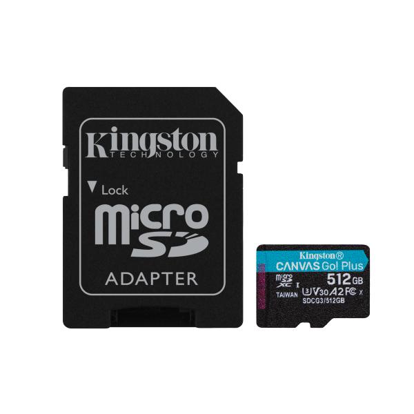 Kingston technology canvas go! plus memoria flash 512gb microsd classe 10 uhs-i