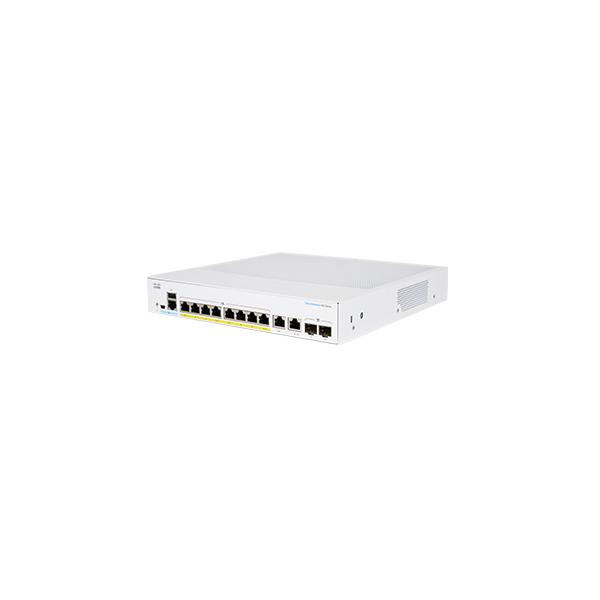 Cisco business 350 series cbs350-8p-2g-eu switch gestito l2/l3 8 x 10/100/1000 (poe+) + 2 x sfp combinato poe+ (67 w) montabile su rack