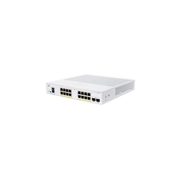 Cisco business 250 series cbs250-16p-2g-eu switch gestito l3 16 x 10/100/1000 (poe+) + 2 x gigabit sfp poe+ (120 w) montabile su rack