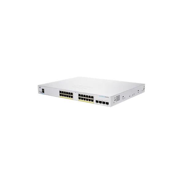 Cisco business 250 series cbs250-24fp-4x-eu switch gestito l2/l3 24 x 10/100/1000 (poe+) + 4 x 10 gigabit sfp+ poe+ (370 w) montabile su rack