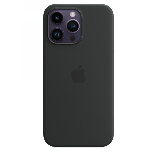 Apple custodia magsafe inÂ silicone per iphoneÂ 14Â proÂ maxÂ midnight
