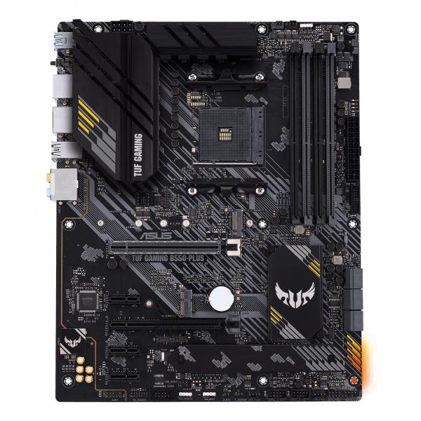 Asus tuf gaming b550-plus, scheda madre gaming atx amd b550, pcie 4.0, doppio m.2, 10 fasi di alimentazione drmos, 2,5gb lan, hdmi, dp, usb 3.2 gen 2 type-a e type-c, aura sync rgb
