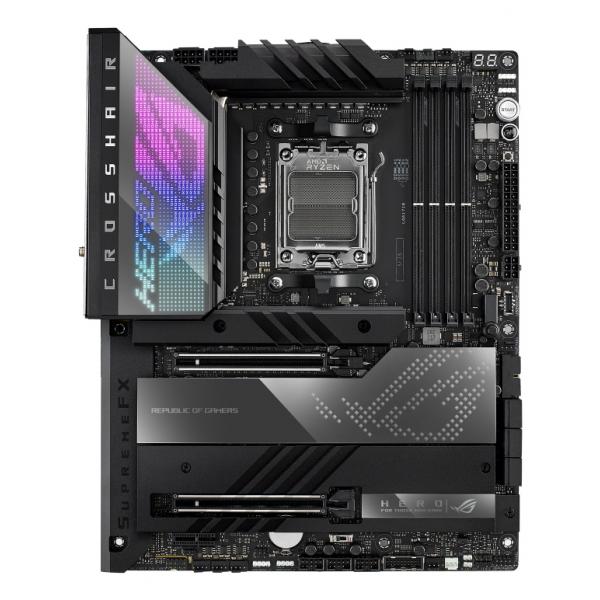 Asus rog crosshair x670e hero scheda madre gaming atx amd x670 amd am5 ddr5 pci 5.0 intel 2.5gb ethernet wifi 6e rog supremefx 7.1 surround 5xm.2 6xsata 6gb/s aura sync rgb nero