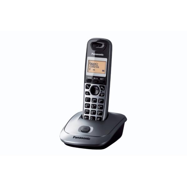 Panasonic kx-tg2511jt cordless dect-gap display 1,4`` vivavoce id chiamante rubrica titanium