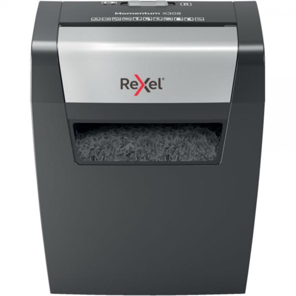 Rexel momentum x308 distruggi documenti particle-cut shredding nero-grigio