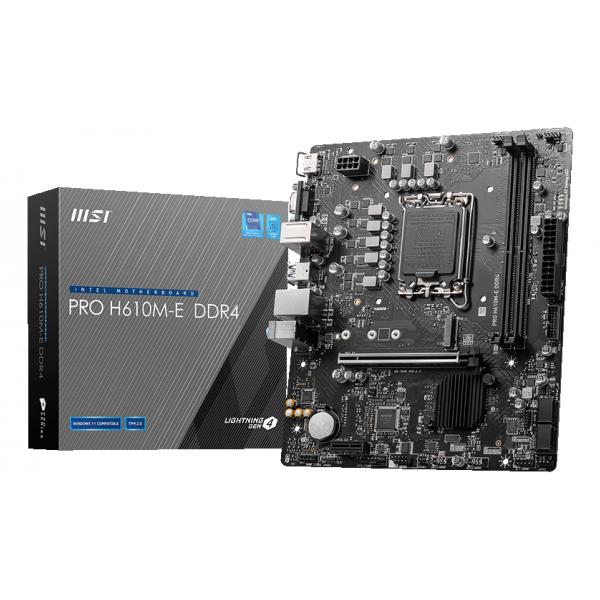 Msi pro h610m-e ddr4 scheda madre intel h610 lga 1700 micro atx