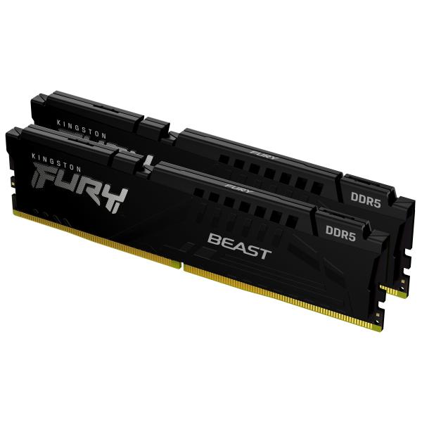 Kingston fury beast black expo ddr5 16gb (2x8gb) 6000mt-s ddr5 cl36 dimm memoria gaming per computer fissi kit da 2 - kf560c36bbek2-16 nero 16gb kit da 2 6000mt-s (amd expo certified)