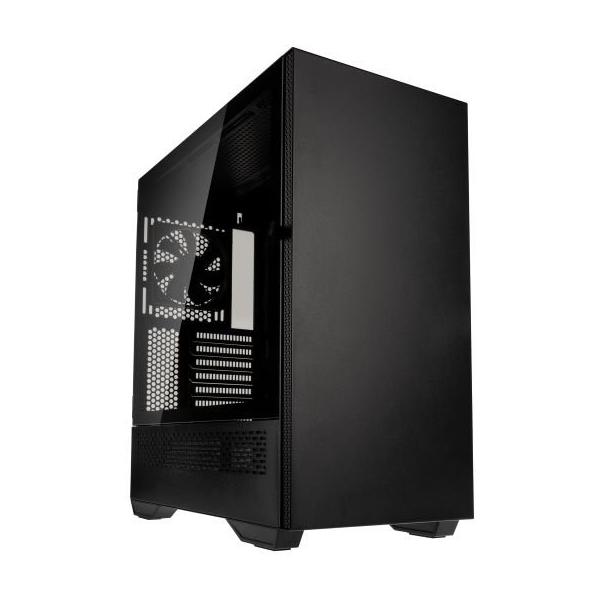 Kolink stronghold prime case middle tower minitx/matx/atx/e-atx pannello laterale in vetro temperato 2xusb-a 3.0 1xusb-a 2.0 2xventole 120mm black