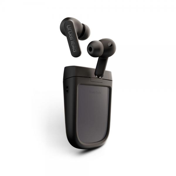 Urbanista phoenix solar auricolari wireless ad energia solare cancellazione ibridi attiva del rumore riproduzione infinito bluetooth multipoint custodia di ricarica wireless autocaricante nero notte