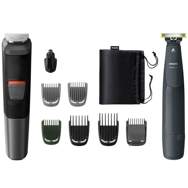 Philips multigroom series 5000 9 accessori 10 in 1 barba-capelli e corpo