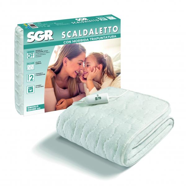 Imetec scaldasonno singolo 150x80cm lavabile 30Â° micropeluche trapuntato