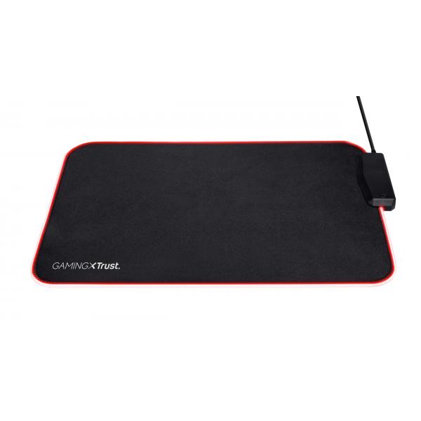 Trust gxt 765 glide-flex rgb (23646) - mousepad con bordo illimuniato e hub 4pt usb integrato