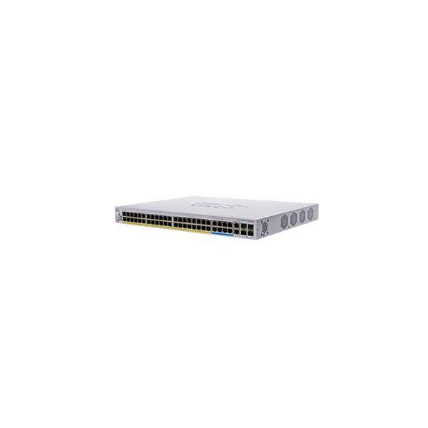 Cisco business 350 series cbs350-48ngp-4x switch gestito l3 40 x 10/100/1000 (poe+) + 8 x 100/1000/2.5g/5g (poe++) + 2 x combo 10 gigabit sfp+/rj-45 + 2 x 10 gigabit sfp+ poe+ (740 w)