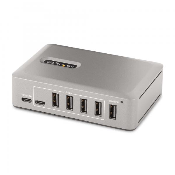 Startech.com hub usb-c 3.0 a 10 porte multipresa usb type-c con cavo di bloccaggio certificato usb-if da 1mt