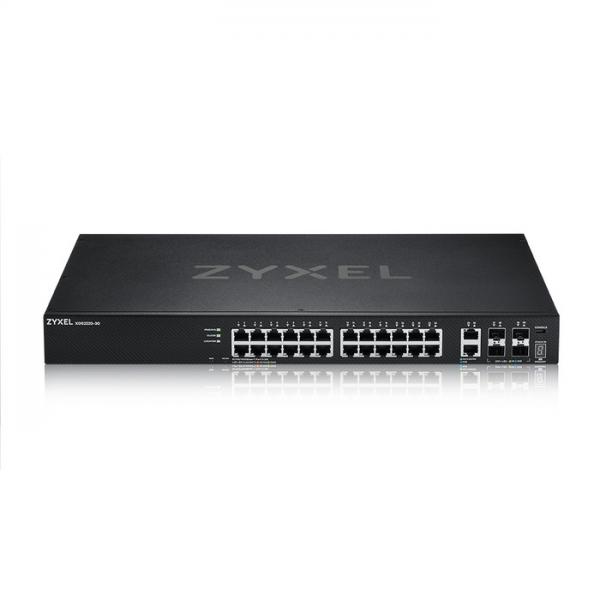 Zyxel xgs2220-30-eu0101f switch managed layer 3 lite stackable 24 porte gigabit + 2 porte 10gbe multigigabit + 4 porte 10 gigabit sfp+