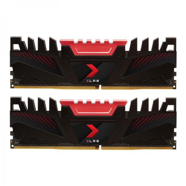 Pny kit di memorie ram dimm xlr8 gaming ddr4 3200 mhz 16gb (2x8gb), rosso