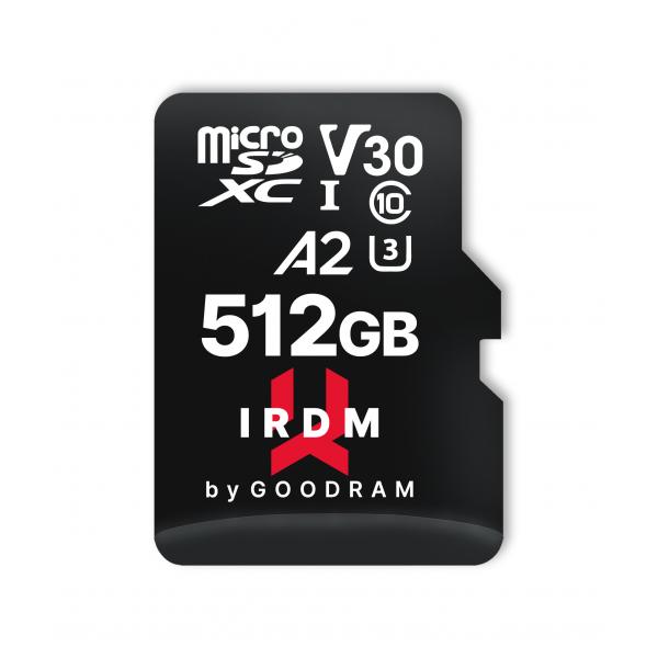 Microsd irdm by goodram 512gb uhs i u3 a2 + adapter