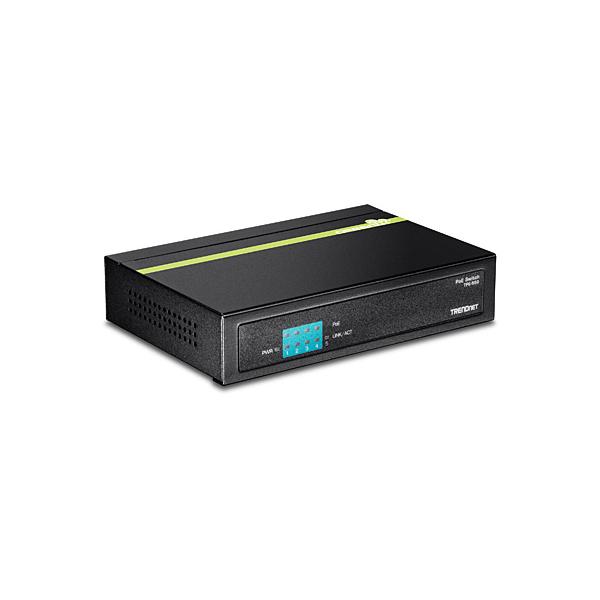 Trendnet tpe-s50 switch non gestito 6 porte fast ethernet 10/100 4 porte poe+ 60 w desktop nero