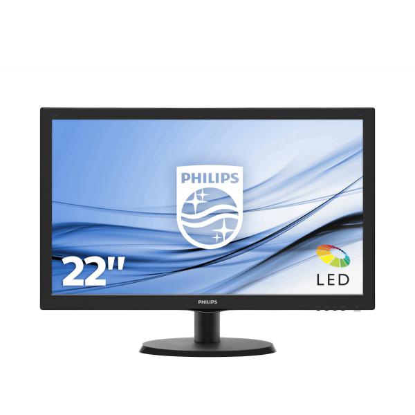 Philips 223v5lsb2 21.5 led contrasto 600:1 formato 16:9 black garanzia ufficiale italia
