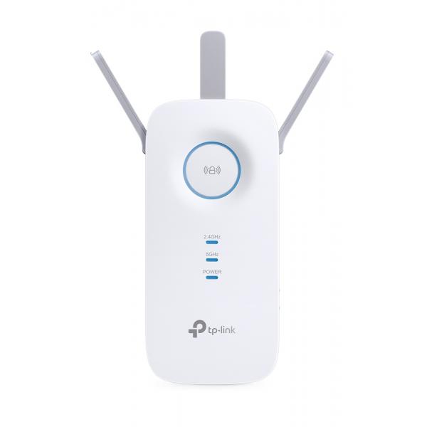 Tp-link re450 ripetitore wifi wireless, velocita` dual band ac1750mbps, wifi extender e access point, compatibile con modem router wifi, 1 porta gigabit, tecnologia tp-link onemesh, bianco