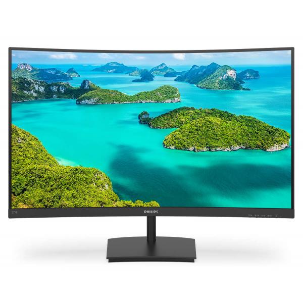 Philips monitor curvo gaming 271e1sca , adaptive sync 75 hz, va led 27``, 1920 x 1080 fhd, 4 ms, hdmi, vga, casse integrate, flicker free, low blue light, vesa, nero