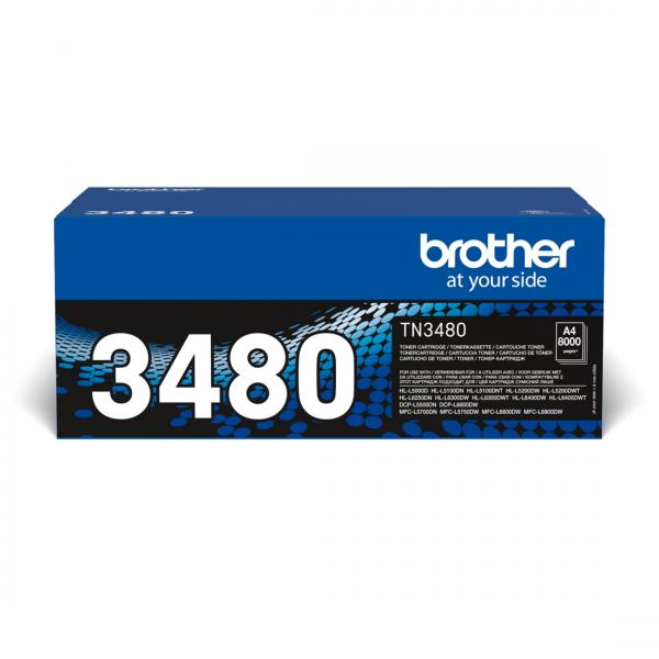 Brother toner tn3480 8000pg per hl-l5000d-l5100dn-l6400dw-l6400dwt dcp-l5500dn-l6600dw