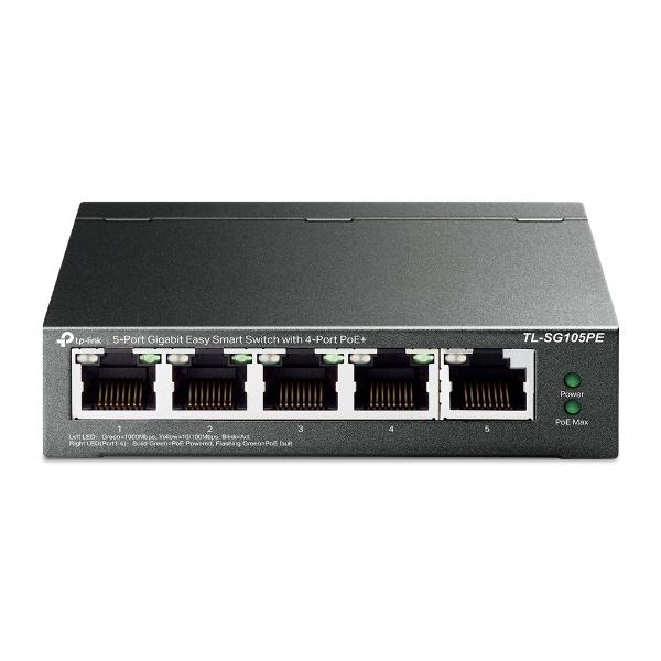 Tp-link tl-sg105pe switch di rete non gestito l2 gigabit ethernet 10-100-1000 nero supporto power over ethernet