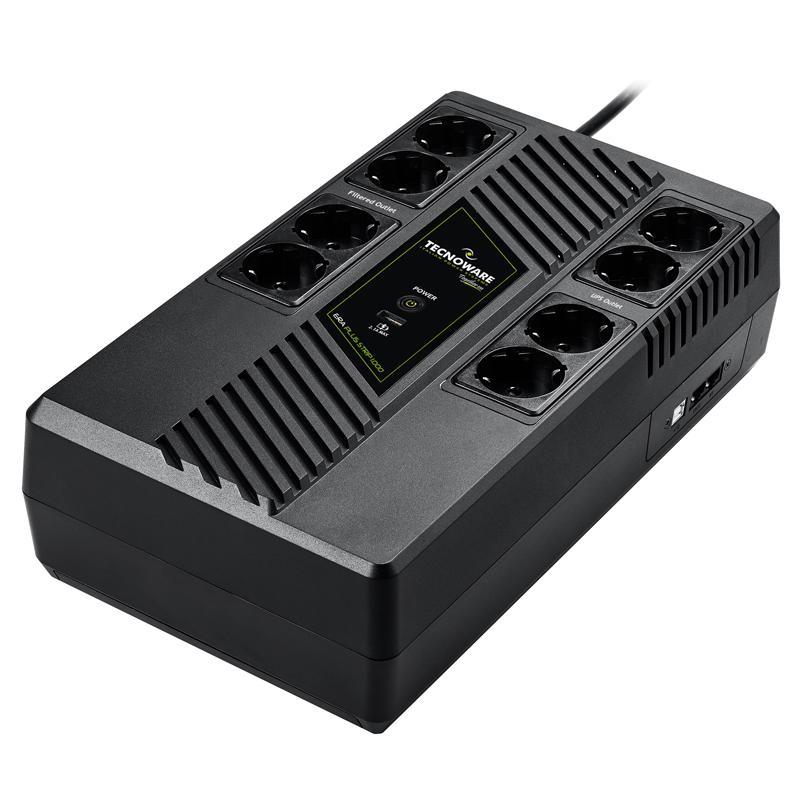 Tecnoware fgcerapls1002sch ups era plus strip 1000 1000va-700w line interactive con stabilizzatore