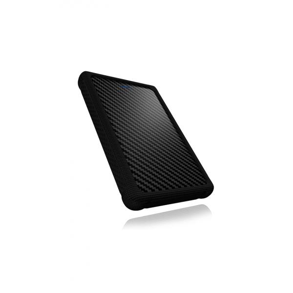 ICY BOX Case Esterno per SSD/HDD 2-5" a 1xUSB3.2 Gen1 Host- senza viti- protezione in silicone