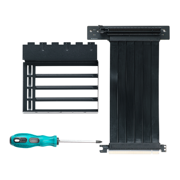 Bracket PCI Verticale + Estensione cavo per posizionamento VGA verticale su case VERTIBRA e MAJES