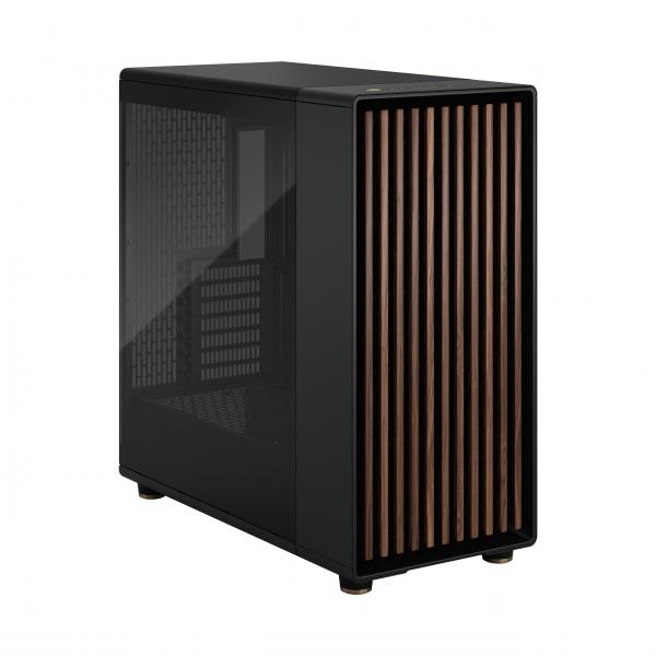 Case per PC - FRACTAL DESIGN - North XL Charcoal Black TG Dark - FD-C-NOR1X-02 - E-ATX - Design elegante in legno e lega