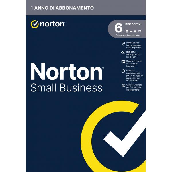 NORTON SMALL BUSINESS 250GB IT 1 USER 6 DEVICE 12 Mesi BOX 21454865
