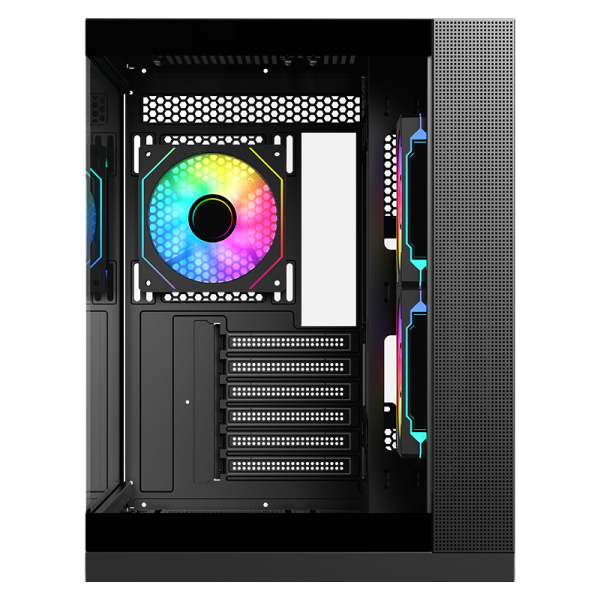 CASE ITEK CAVE DS GAMING TOWER, ATX, 3x12cm ARGB fan, 2xUSB3, TYPE-C,SYDE & FRONT PANEL TEMP GLASS - ITGCADCDSB