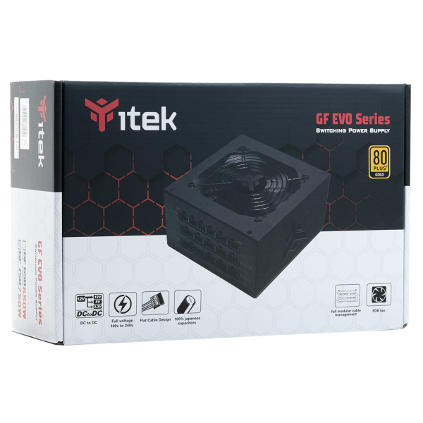 ALIMENTATORE ITEK GF750 750W ATX VENTOLA FDB 12CM - Active FDB - 80PLUS GOLD, COND. GIAPPONESI MODULARE - ITPSEGF750